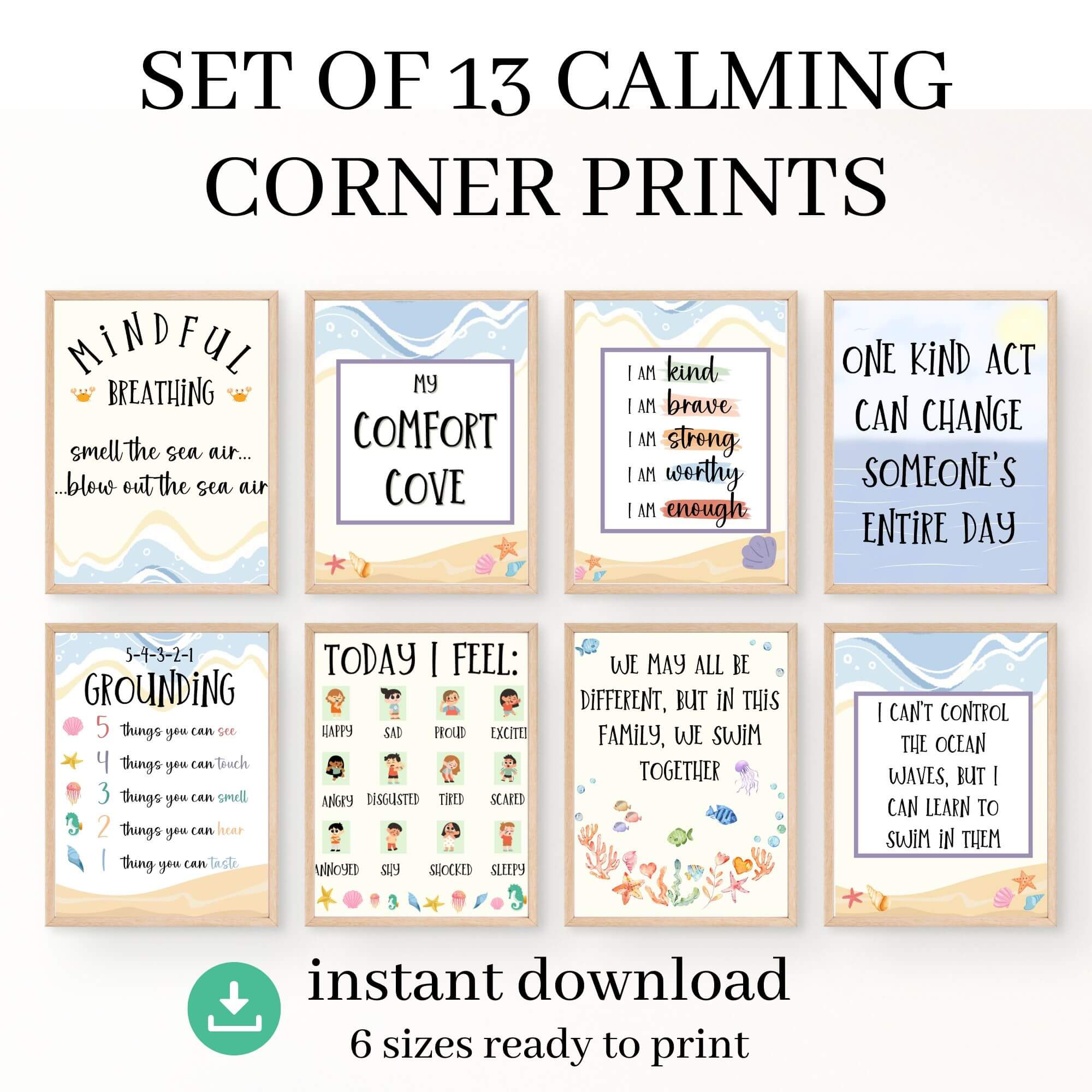 calm down corner printables