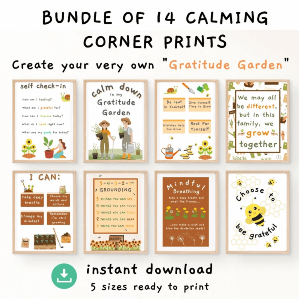 calming corner posters